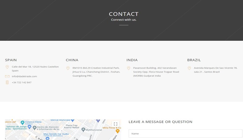 Tercera captura de pantalla del sitio web de DadeTrade