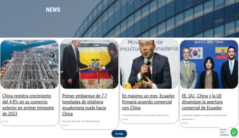 Tercera captura de pantalla del sitio web de Global Way